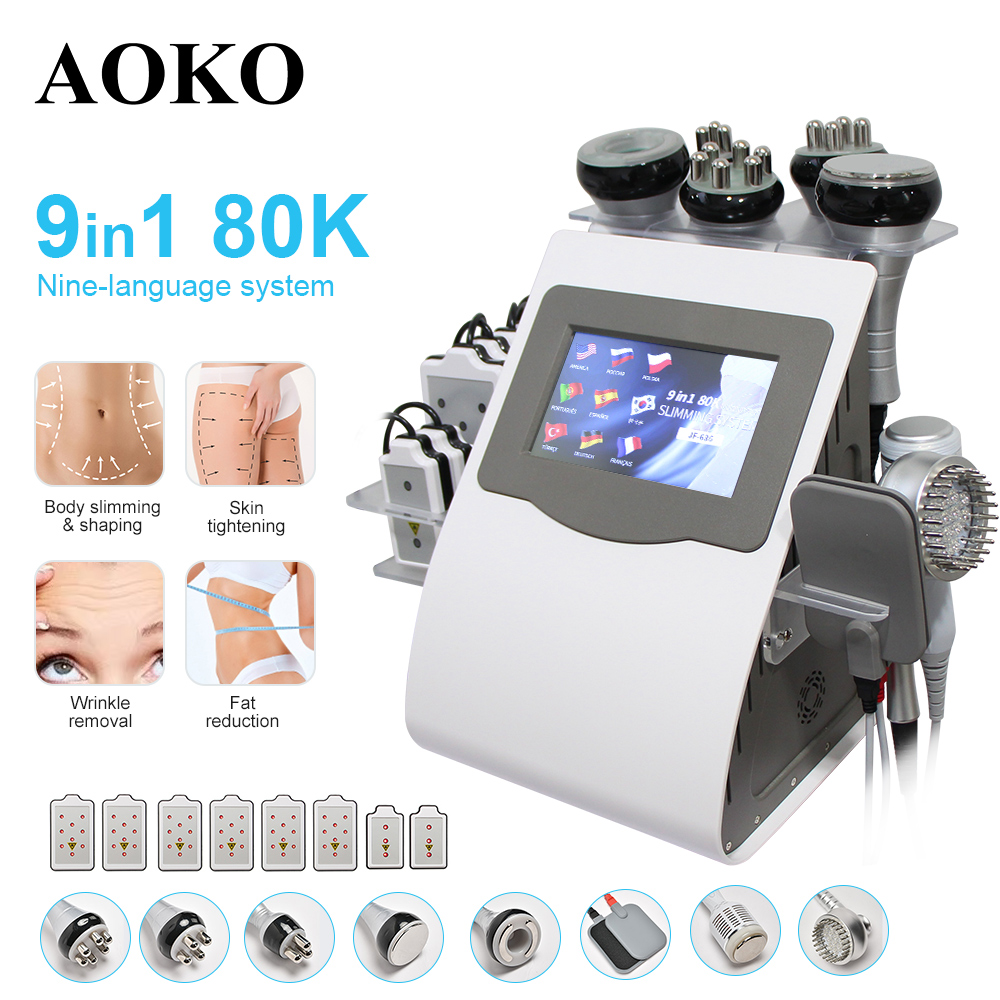 AOKO 9 in 1 Alat 80K Kavitasi  - Heavy Equipment Lift ulasan dan harga